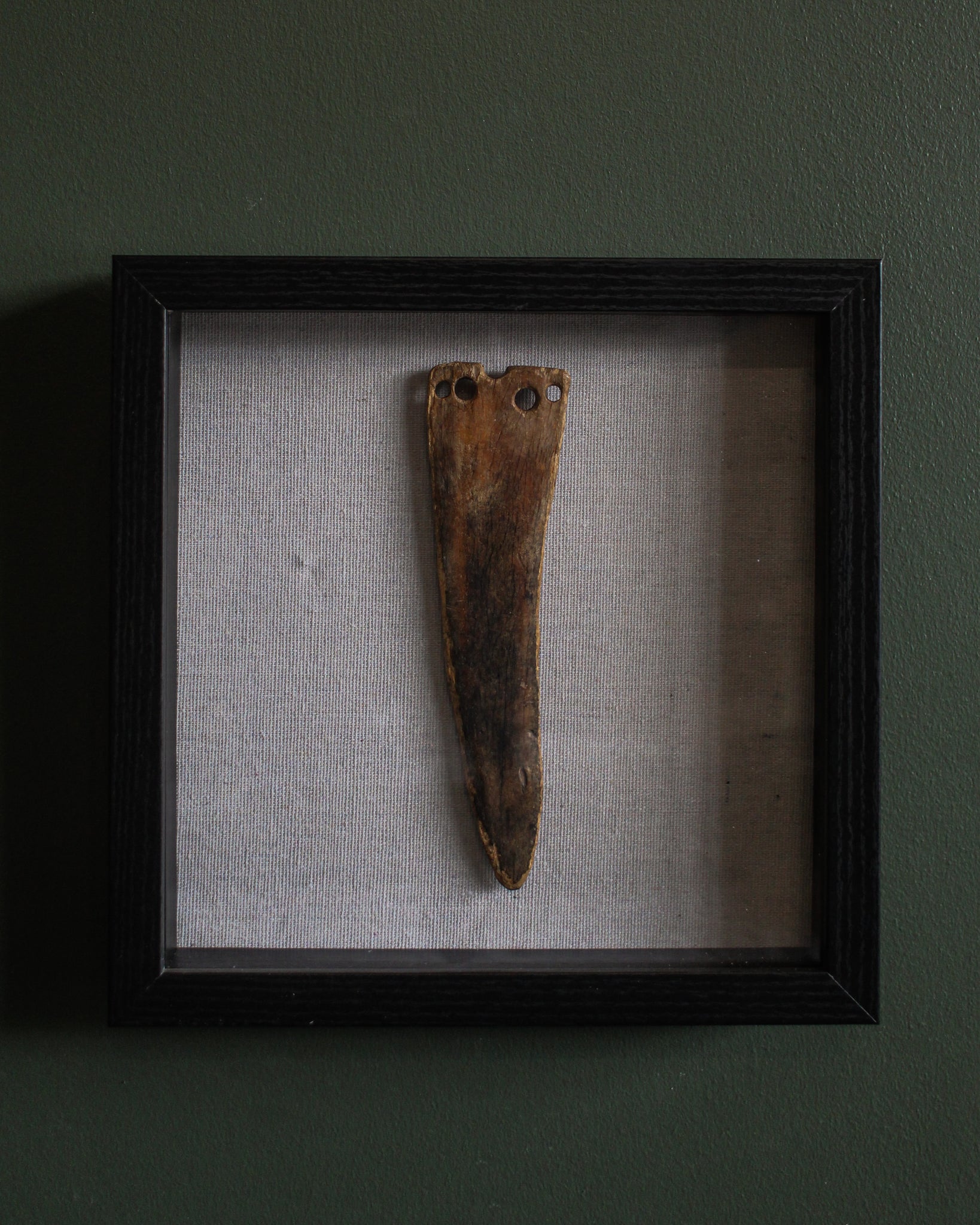 Central American Bone Tool in Shadowbox Frame