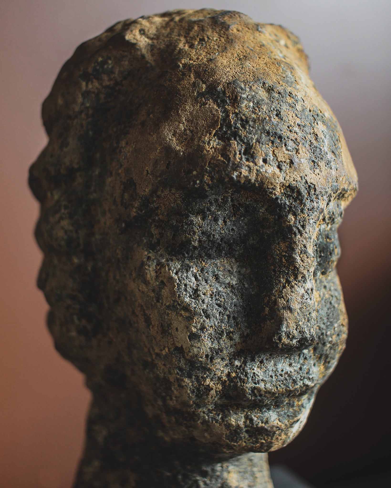 Dark Age Era Stone Head