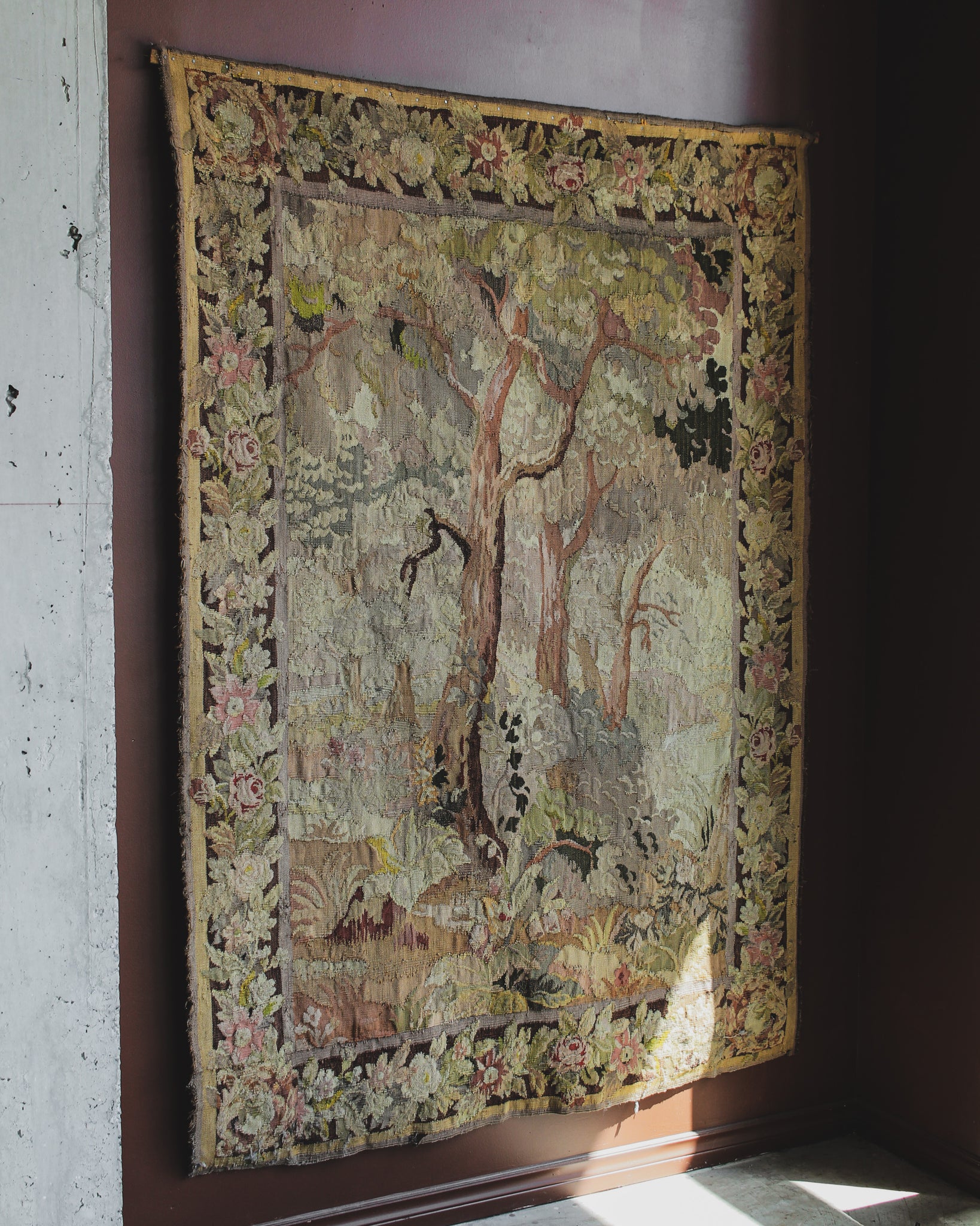 18th Century French Forest Scene Tapestry