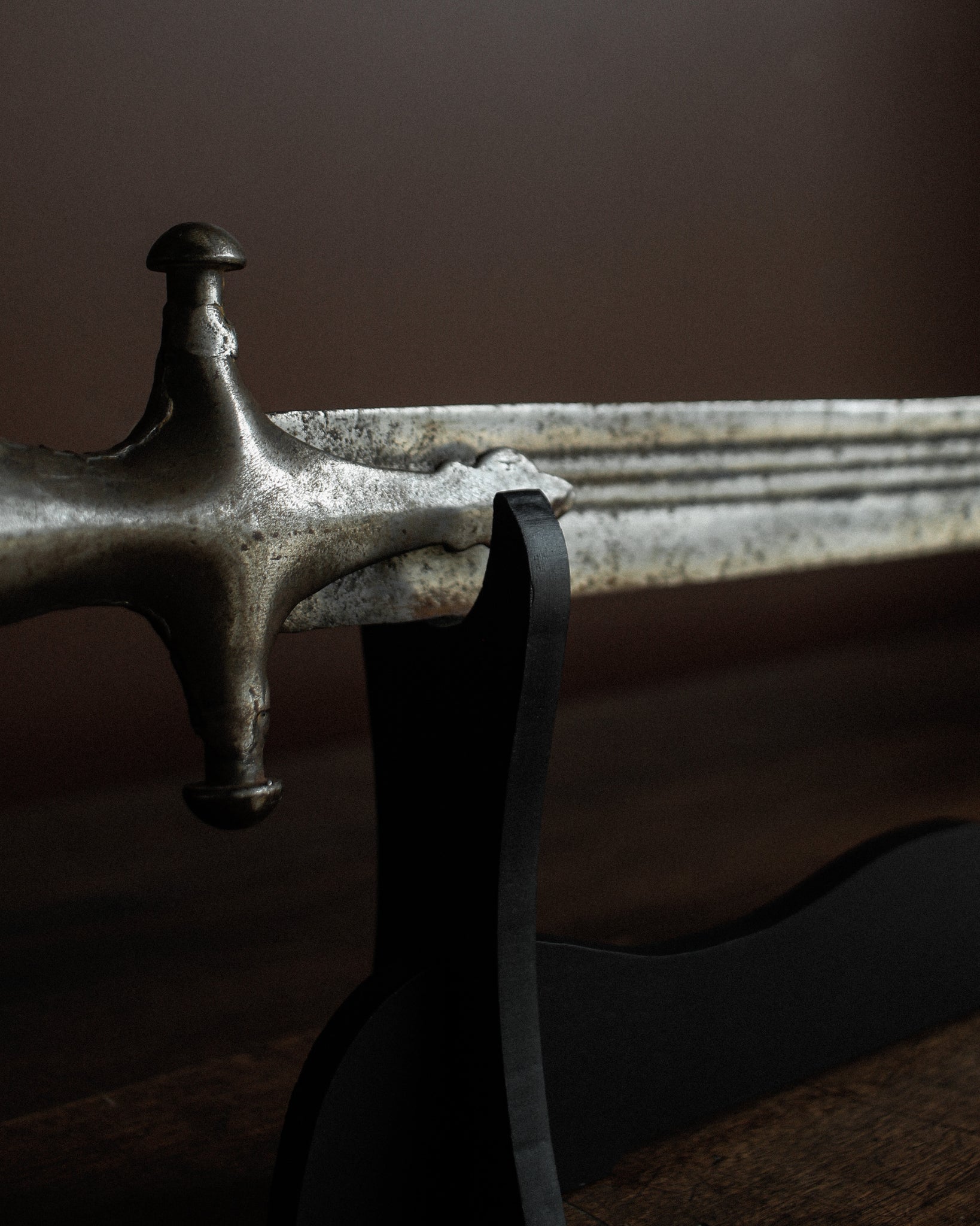 18th Century Indian Tulwar Sword on Stand