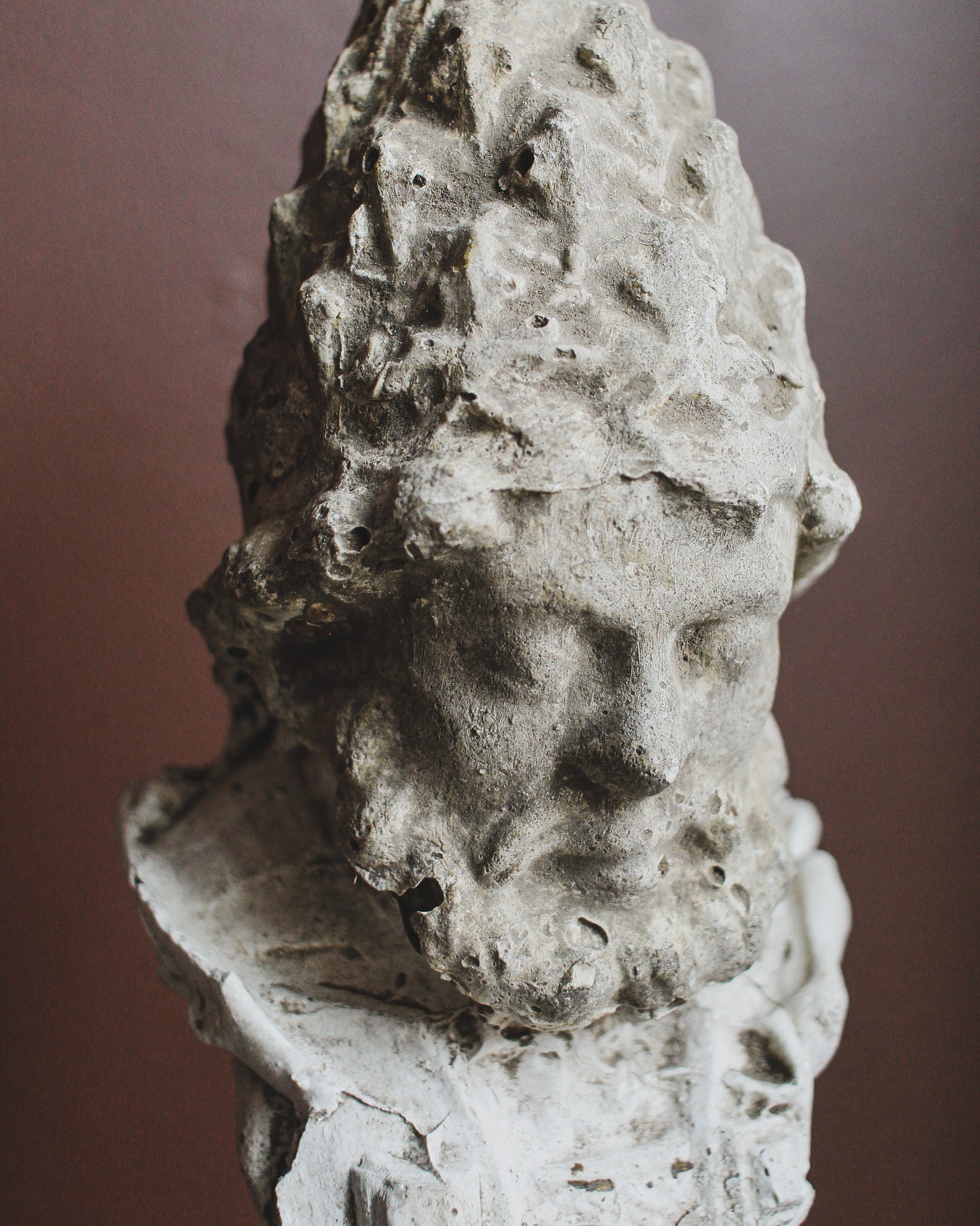 Plaster Mythological God Figure on Stand