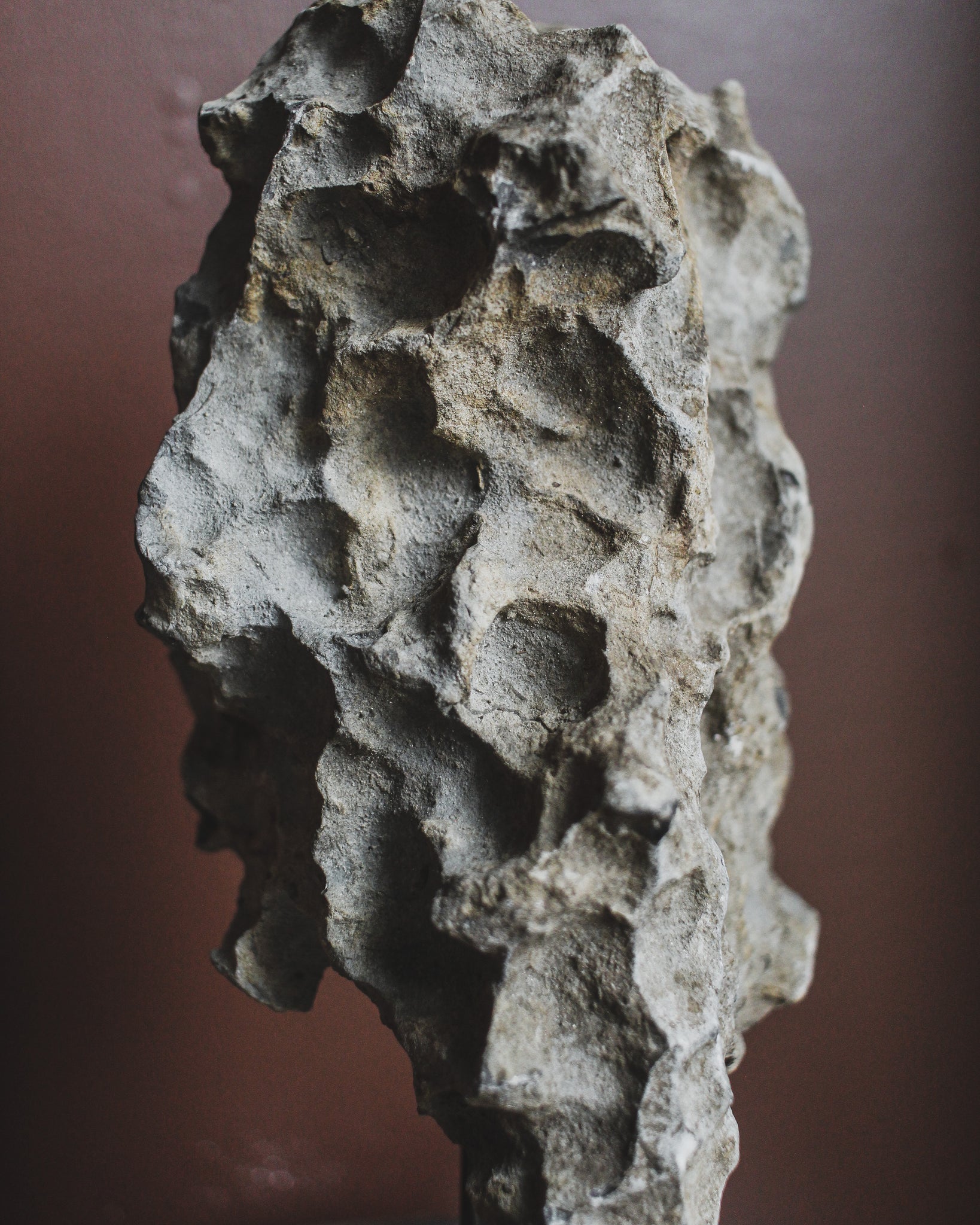 Naturally Geometrically Formed Limestone on Stand