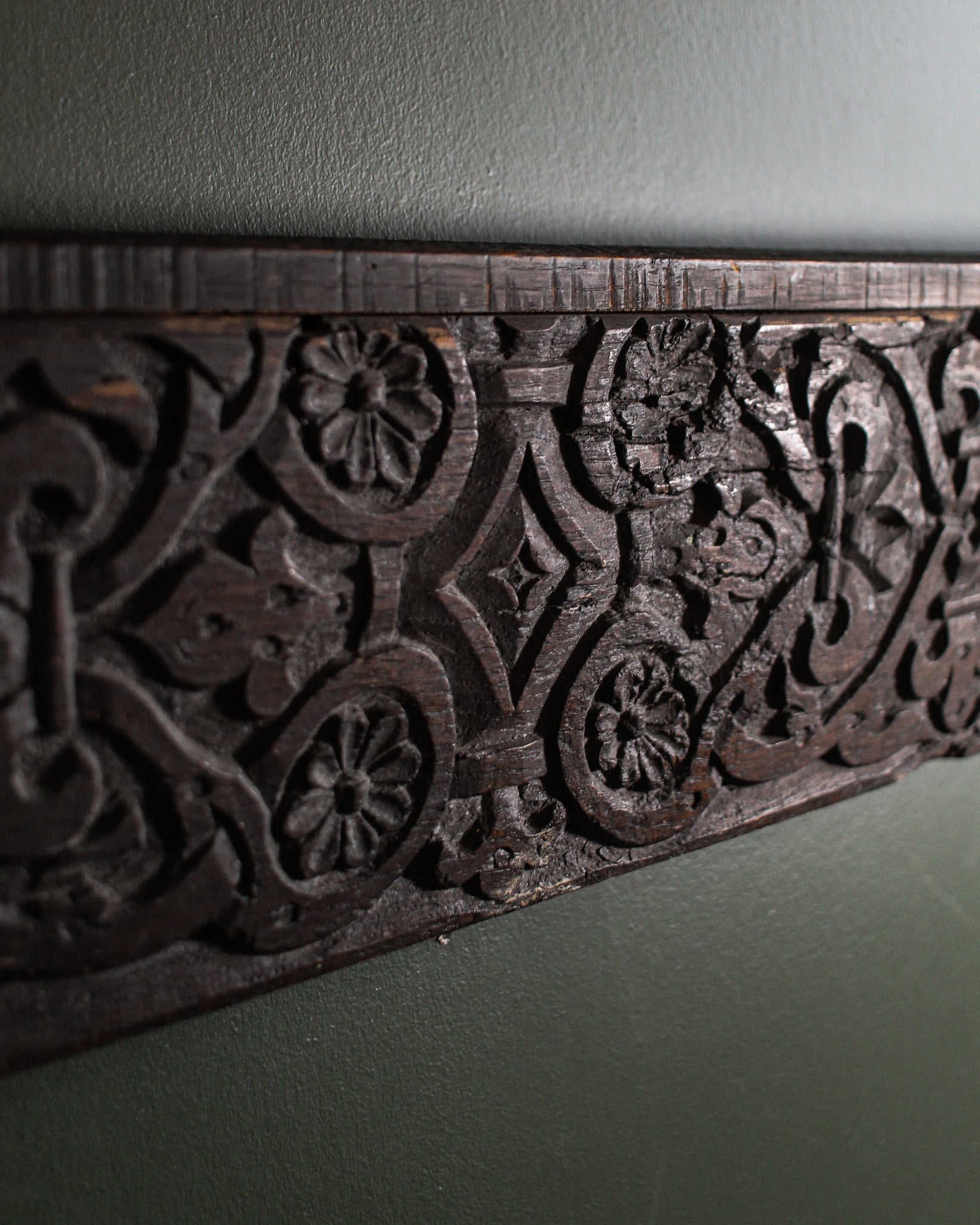 Carved Decorative Oak Panel