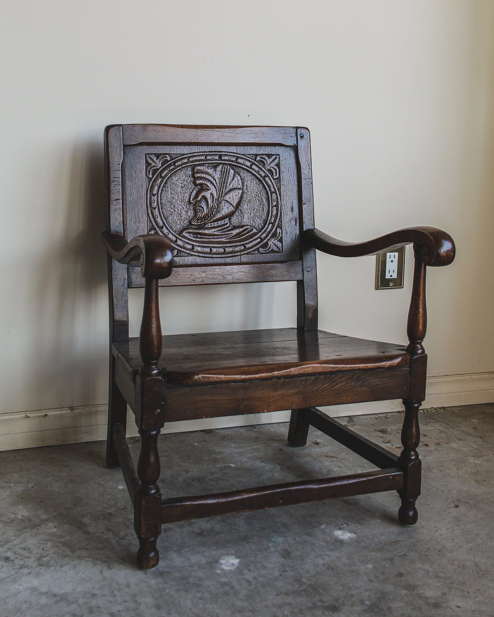 Diminutive Figural Wainscot Chair