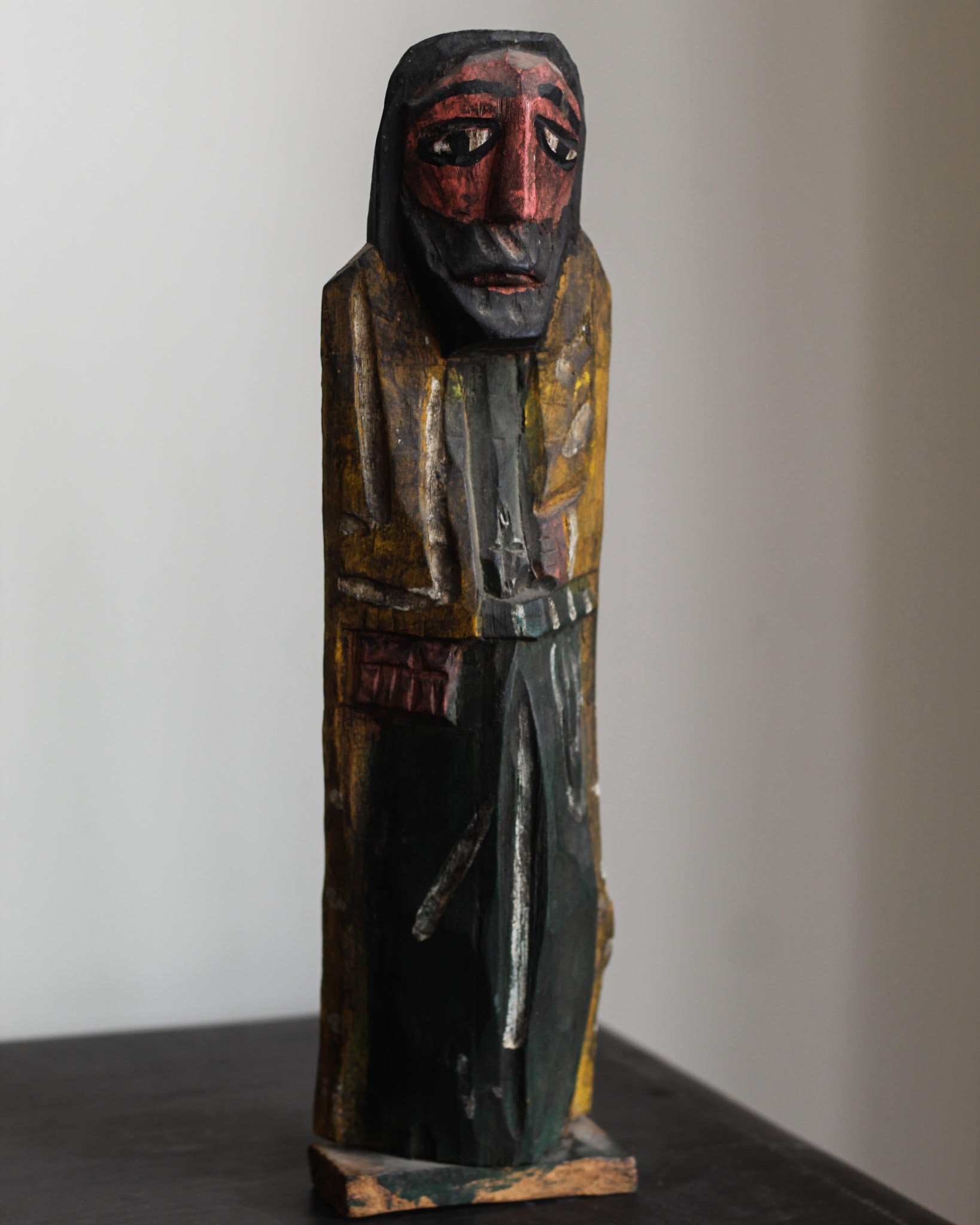 South American Folk Carved Jesus Figure